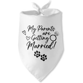 My Parents are Getting Married Dog Bandana Engagement Gifts for Couples Dog Wedding Engagement Bandana Announcement Photo Prop Pet Scarf Accessories for Pet Dog Lovers Gifts