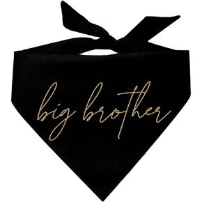 Big Brother Baby Announcement Dog Bandana (Black, XS 899)