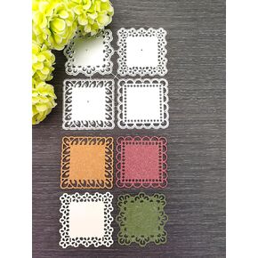 Square Lace Flower Border Cutting Dies,Metal Die Cuts Stencils Embossing Paper Dies for DIY Scrapbooking Card