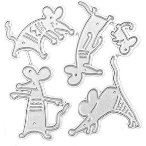 Silver Animal Metal Cutting Dies Mouse Die Cuts Embossing Template for Card Making Scrapbooking DIY Cards Photo Album Craft Decorations,Die-Cutting and Embossing,Scrapbooking