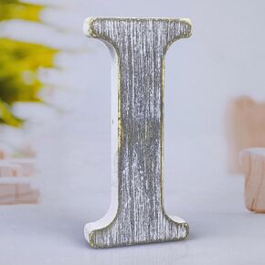 8 Inch Wood Letters Unfinished Rustic Wood Letters for Wall Decor Decorative Standing Letters Slices Sign Board Decoration for Craft Home Party Projects (&)