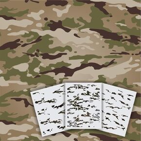 Redleg Camo® OCP 11X14 3 Piece Camo Stencil Kit Scorpion W2 Army Airbrush