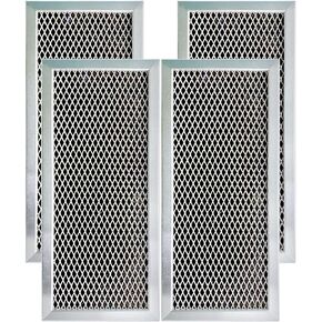 JX81H WB02X10956 Microwave Charcoal Filters Compatible with GE WB02X11544 Samsung DE63-00367D DE63-00367H DE63-30016D Frigidaire 5304453397 1057486 AH951943 3-7/8 X 8-5/8" in 4 Pack