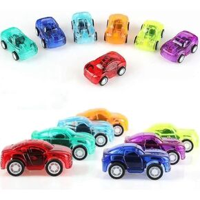 5Pcs Mini Transparent Pullback Cars Friction Power Racing Cars The Best Gifts for Birthday Parties