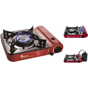 Maxsun Butane or Propane Dual Fuel Portable Gas Stove MS-3800LPG (Red), Up to 9,560BTU High Power, Camp Stove, with Carrying Case
