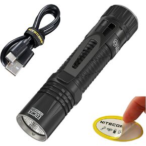 Nitecore EDC33 4000 Lumen Compact EDC Flashlight, USB-C Rechargeable, High Lumen Throw and Flood Beam