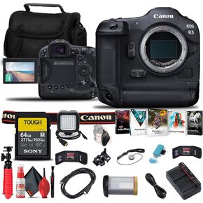 حزمة كاميرا Canon EOS R3 بدون مرآة وقارئ بطاقات (4895C002). in Kuwait
