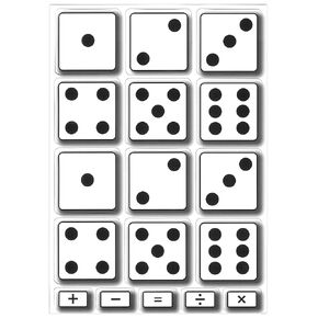 Ashley Productions Dice Math Die-Cut Magnet