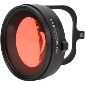 Red Filter with 16X Macro Lens, 58mm Action Camera Diving Filter with 16X Macro Close Up Lens, for Hero 9 Sports Camera, Used for Underwater Photography