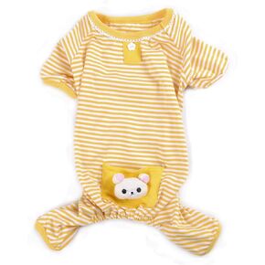 بيجامة للكلاب الأليفة من القطن الناعم، بذلة لطيفة بشكل عام، ملابس شريطية للقطط والكلاب، ملابس مريحة للعب والنوم in Kuwait