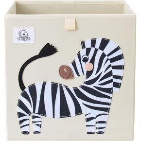 CLCROBD Foldable Animal Cube Storage Bins Fabric Toy Box/Chest/Organizer for Toddler/Kids Nursery, Playroom, 13 inch (Alpaca)