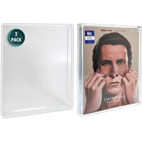 Malko Premium Acrylic Protector Display Case for Steelbook & Slipcover Blu-Ray or 4K UHD Movies - 2 Pack
