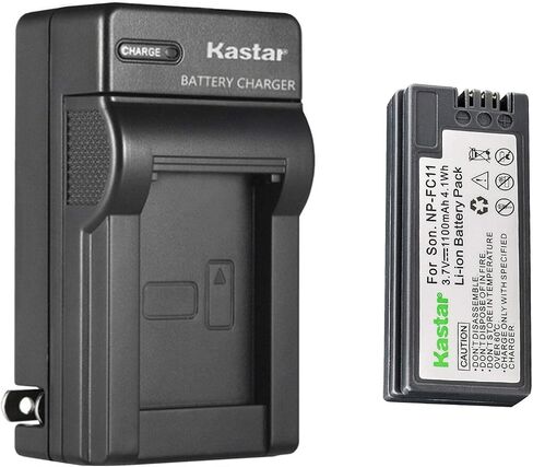 بطارية Kastar قطعتين وشاحن حائط تيار متردد بديل لبطارية Sony NP-FC11 NP-FC10، شاحن Sony BC-VC10، Sony Cyber-shot DSC-P8L DSC-P9 DSC-P7 DSC-P2 DSC-P3 DSC-P5 DSC- كاميرات F77 DSC-P10 DSC-P12 in Saudi Arabia