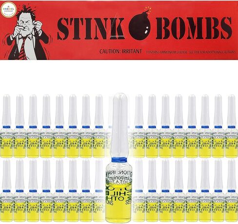 The Dreidel Company Hilarious Stink Vials Prank Kit - 3-Pack of Nasty Odor Glass Bottles for Epic Jokes (6-Pack (18 Vials)) in Saudi Arabia