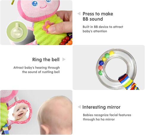 Baby Rattles Toys with Teether,Bed Bell for Toddler in pram,Gifts for Baby Aged 3 Months or More (Bird) in Saudi Arabia