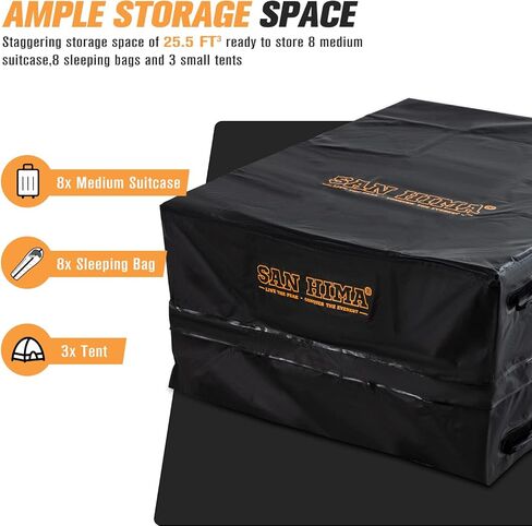 FIERYRED 25.5 قدم مكعب حقيبة سرير شاحنة مقاومة للماء مع شبكة شحن، حقيبة تخزين شديدة التحمل مع 8 مقابض مطاطية تناسب أي شاحنة، 50 بوصة طول × 40 بوصة عرض × 22 بوصة ارتفاع in Kuwait