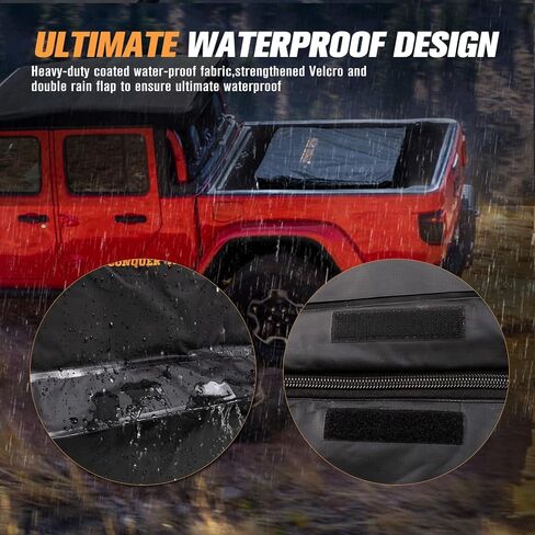 FIERYRED 25.5 قدم مكعب حقيبة سرير شاحنة مقاومة للماء مع شبكة شحن، حقيبة تخزين شديدة التحمل مع 8 مقابض مطاطية تناسب أي شاحنة، 50 بوصة طول × 40 بوصة عرض × 22 بوصة ارتفاع in Kuwait