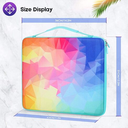 حقيبة حمل صلبة من Hearoo للوحة التتبع المضيئة من كرايولا، حقيبة تخزين للسفر لأجهزة الكمبيوتر المحمول مع جيوب شبكية (ملونة) in Kuwait