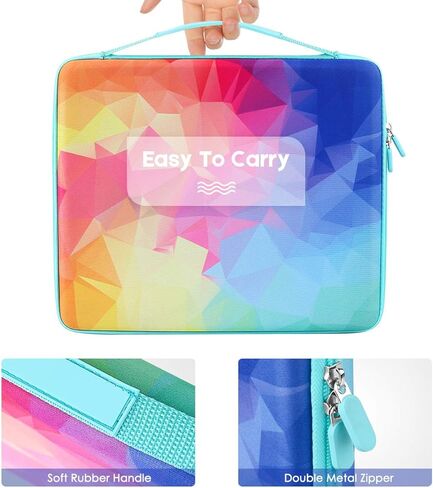 حقيبة حمل صلبة من Hearoo للوحة التتبع المضيئة من كرايولا، حقيبة تخزين للسفر لأجهزة الكمبيوتر المحمول مع جيوب شبكية (ملونة) in Kuwait