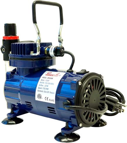 ضاغط Paasche D500SR بقوة 1/5 حصان مع إيقاف تلقائي ومنظم ومصيدة رطوبة باللون الأزرق in Saudi Arabia