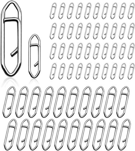 80 قطعة من مشابك الصيد المصنوعة من الفولاذ المقاوم للصدأ بقوة مشبك سريع وسرعة التغيير السريع، مشبك سرعة من الفولاذ المقاوم للصدأ عالي القوة لطعم الصيد والتغيير السريع in Kuwait