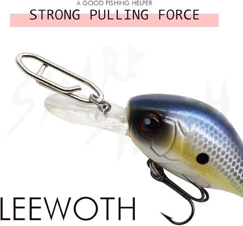 80 قطعة من مشابك الصيد المصنوعة من الفولاذ المقاوم للصدأ بقوة مشبك سريع وسرعة التغيير السريع، مشبك سرعة من الفولاذ المقاوم للصدأ عالي القوة لطعم الصيد والتغيير السريع in Kuwait