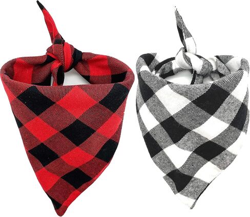 Realeaf Dog Bandanas 2 Pack، منقوشة الحيوانات الأليفة الأوشحة عكسها متقلب منديل كلاسيكي مثلث الكلب المرايل زي اكسسوارات الديكور للكلاب الكبيرة الحيوانات الأليفة in Kuwait