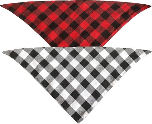 Realeaf Dog Bandanas 2 Pack، منقوشة الحيوانات الأليفة الأوشحة عكسها متقلب منديل كلاسيكي مثلث الكلب المرايل زي اكسسوارات الديكور للكلاب الكبيرة الحيوانات الأليفة in Kuwait
