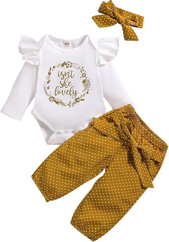 الوليد طفلة الملابس الزي الرضع طفل كشكش رومبير + السراويل + عقال 3 قطعة وتتسابق مجموعة 0-18 أشهر in Kuwait