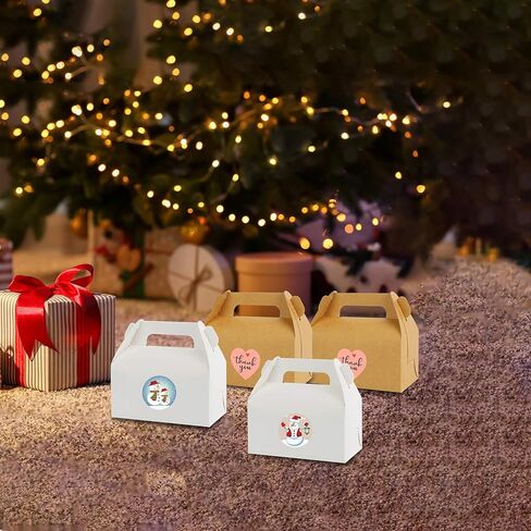 Niceway 30 حزمة من صناديق هدايا الجملون البني، صناديق هدايا كرافت، صناديق هدايا صغيرة، صناديق هدايا صغيرة لحفلات الزفاف، وحفلات أعياد الميلاد، وحفلات استقبال المولود الجديد، مقاس 6.5 × 3.3 × 3.6 بوصة in Kuwait
