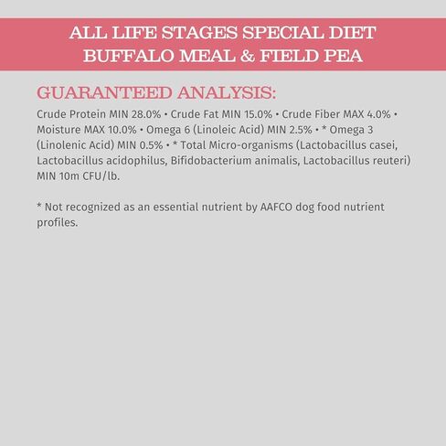 بلاكوود أغذية الحيوانات الأليفة 22357 لجميع مراحل الحياة، نظام غذائي خاص، خالي من الحبوب، وجبة الجاموس ووصفة البازلاء الميدانية، 15 رطل. in Kuwait