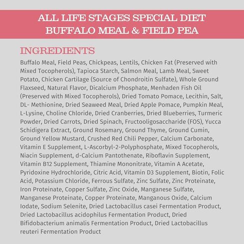 بلاكوود أغذية الحيوانات الأليفة 22357 لجميع مراحل الحياة، نظام غذائي خاص، خالي من الحبوب، وجبة الجاموس ووصفة البازلاء الميدانية، 15 رطل. in Kuwait