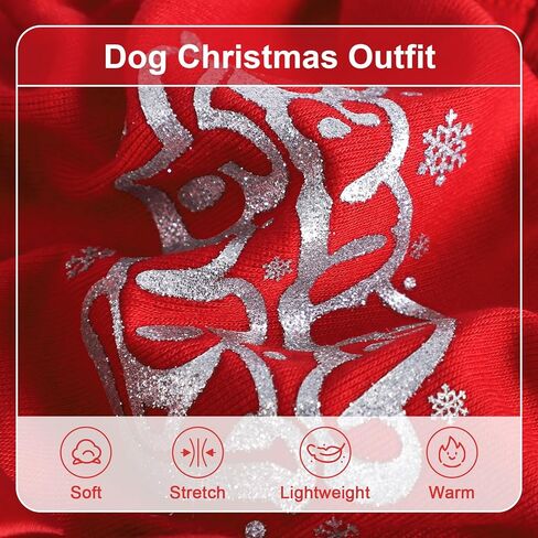 Christmas Dog Dress Dog Christmas Outfit, Snowman Princess Costumes Dog Dresses for Small Dogs Girl, Puppy Clothes Outfits for Small Dog Girl, XS in Kuwait