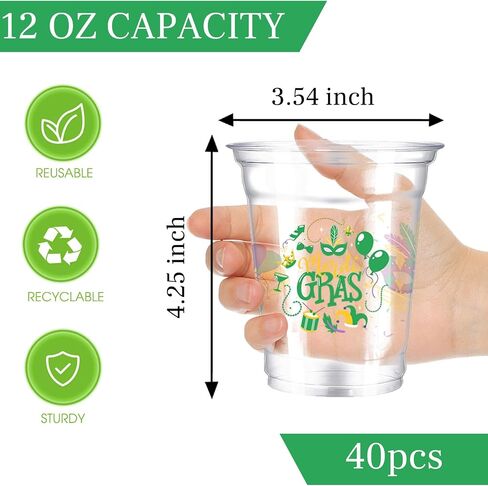 40 Pcs Crawfish Boil Party Cups Crawfish Plastic Cups 12 OZ Let's get Cray Disposable Clear Cups Crawfish Drinking Cups for Crawfish Party Supplies in Saudi Arabia