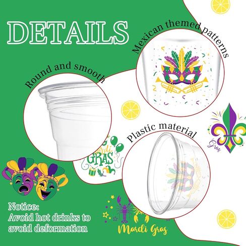 40 Pcs Crawfish Boil Party Cups Crawfish Plastic Cups 12 OZ Let's get Cray Disposable Clear Cups Crawfish Drinking Cups for Crawfish Party Supplies in Saudi Arabia