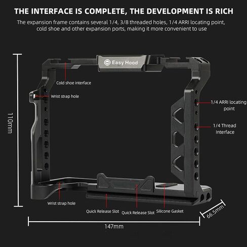 قفص كاميرا لسوني Alpha 7RIII / A7RII / Alpha 7 IV (ILCE-7M4 /A7M4) / Alpha 7 III (ILCE-7M3/α7 III/Alpha 7 II (ILCE-7M2/α7 II) (أرجواني) in Kuwait