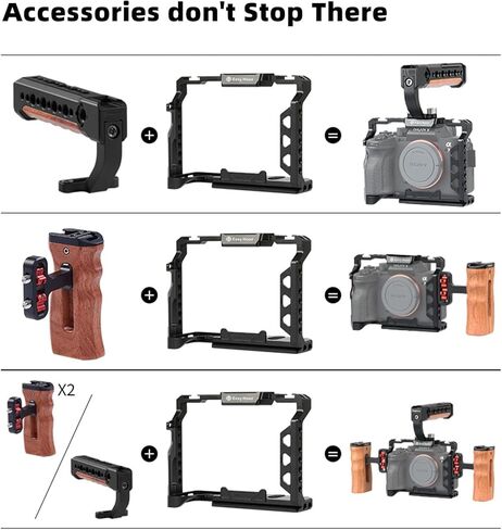 قفص كاميرا لسوني Alpha 7RIII / A7RII / Alpha 7 IV (ILCE-7M4 /A7M4) / Alpha 7 III (ILCE-7M3/α7 III/Alpha 7 II (ILCE-7M2/α7 II) (أرجواني) in Kuwait