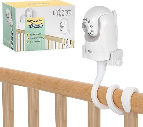 أدوات الرضع جبل مراقبة الطفل | متوافق مع Infant Optics DXR-8 Pro، وHello Baby Monitor Mount، وNanit، وMotorola، وVava، وOwlet | حامل كاميرا أطفال عالمي، مرن in Kuwait