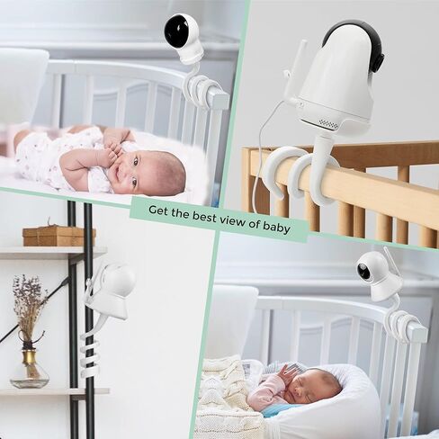 أدوات الرضع جبل مراقبة الطفل | متوافق مع Infant Optics DXR-8 Pro، وHello Baby Monitor Mount، وNanit، وMotorola، وVava، وOwlet | حامل كاميرا أطفال عالمي، مرن in Kuwait