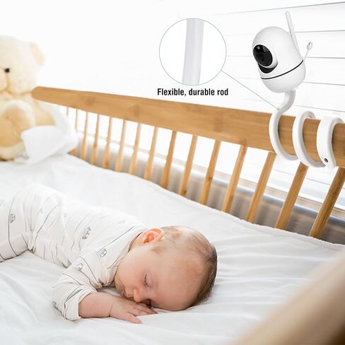 أدوات الرضع جبل مراقبة الطفل | متوافق مع Infant Optics DXR-8 Pro، وHello Baby Monitor Mount، وNanit، وMotorola، وVava، وOwlet | حامل كاميرا أطفال عالمي، مرن in Kuwait