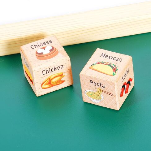 2PCS Food Dice Gifts for Boyfriend Girlfriend Valentines Gifts for Her Him Couple Games for Date Night 5th Wood Anniversary Day Gifts for Couple Wedding Anniversary Dark Romance Gifts Christmas in Kuwait