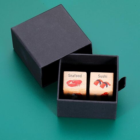 2PCS Food Dice Gifts for Boyfriend Girlfriend Valentines Gifts for Her Him Couple Games for Date Night 5th Wood Anniversary Day Gifts for Couple Wedding Anniversary Dark Romance Gifts Christmas in Kuwait