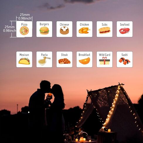 2PCS Food Dice Gifts for Boyfriend Girlfriend Valentines Gifts for Her Him Couple Games for Date Night 5th Wood Anniversary Day Gifts for Couple Wedding Anniversary Dark Romance Gifts Christmas in Kuwait