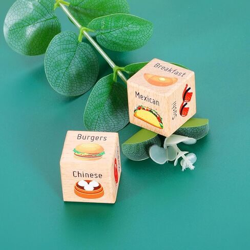 2PCS Food Dice Gifts for Boyfriend Girlfriend Valentines Gifts for Her Him Couple Games for Date Night 5th Wood Anniversary Day Gifts for Couple Wedding Anniversary Dark Romance Gifts Christmas in Kuwait