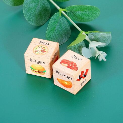 2PCS Food Dice Gifts for Boyfriend Girlfriend Valentines Gifts for Her Him Couple Games for Date Night 5th Wood Anniversary Day Gifts for Couple Wedding Anniversary Dark Romance Gifts Christmas in Kuwait