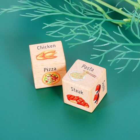 2PCS Food Dice Gifts for Boyfriend Girlfriend Valentines Gifts for Her Him Couple Games for Date Night 5th Wood Anniversary Day Gifts for Couple Wedding Anniversary Dark Romance Gifts Christmas in Kuwait
