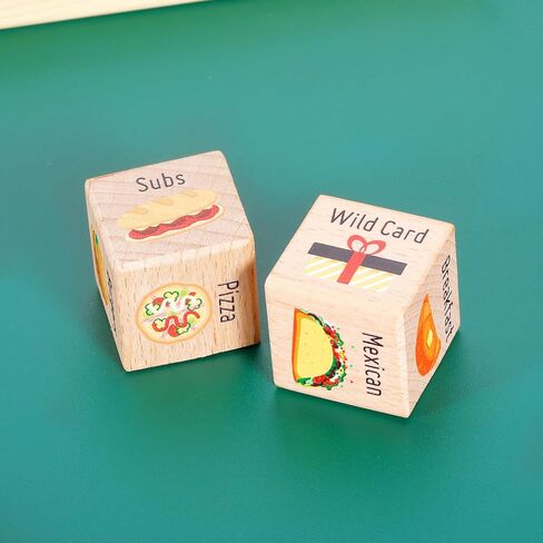 2PCS Food Dice Gifts for Boyfriend Girlfriend Valentines Gifts for Her Him Couple Games for Date Night 5th Wood Anniversary Day Gifts for Couple Wedding Anniversary Dark Romance Gifts Christmas in Kuwait