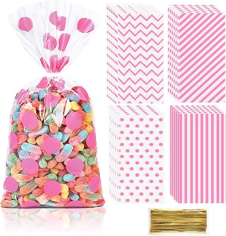 Bnsikun 100 Pack Mermaid Party Favors Bags Mermaid Plastic Goodie Bags Bottom Mermaid Cellophane Treat Bags for Birthday Sea Themed Party Supplies（colour） in Saudi Arabia