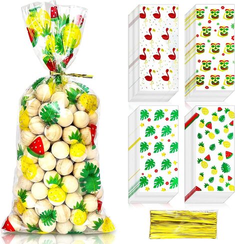 Bnsikun 100 Pack Mermaid Party Favors Bags Mermaid Plastic Goodie Bags Bottom Mermaid Cellophane Treat Bags for Birthday Sea Themed Party Supplies（colour） in Saudi Arabia