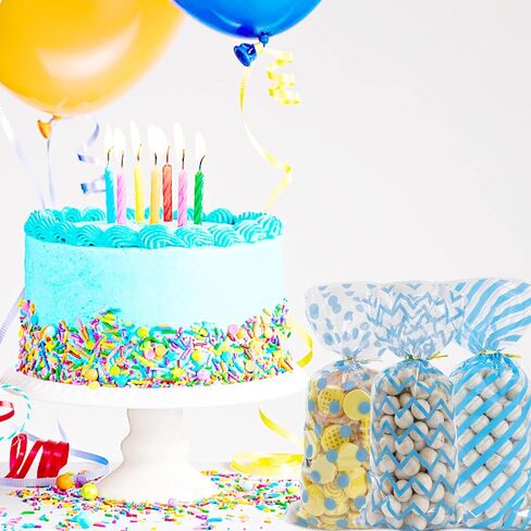 Bnsikun 100 Pack Mermaid Party Favors Bags Mermaid Plastic Goodie Bags Bottom Mermaid Cellophane Treat Bags for Birthday Sea Themed Party Supplies（colour） in Kuwait